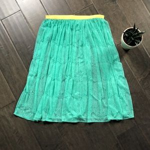 Green Lace American Apparel Skirt